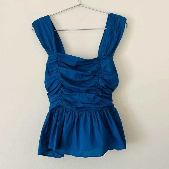 Express Sleeveless Peplum blue Top blouse - Picture 3 of 6